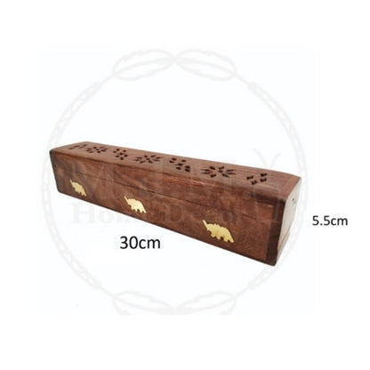 Handcrafted Incense Box Holder Rosewood 12 Inches