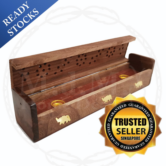 Handcrafted Incense Box Holder Rosewood 12 Inches