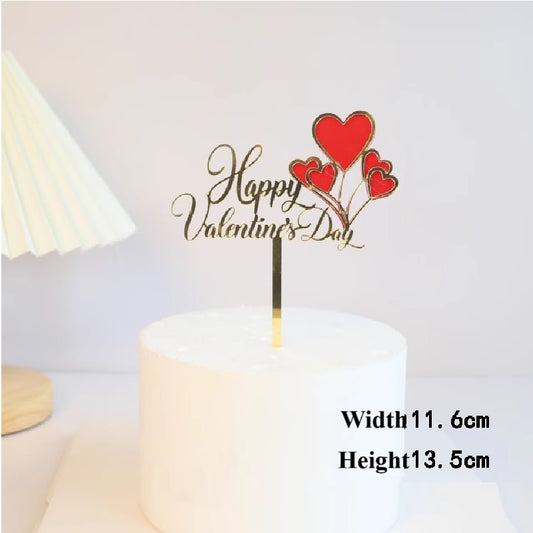 Happy Valentine Day Cake Topper 14cm