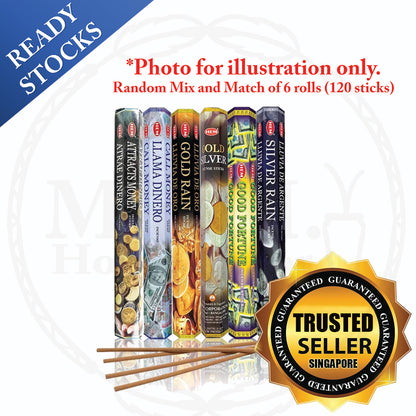 HEM Incense Box of 6 Rolls Famous Crafted Incense