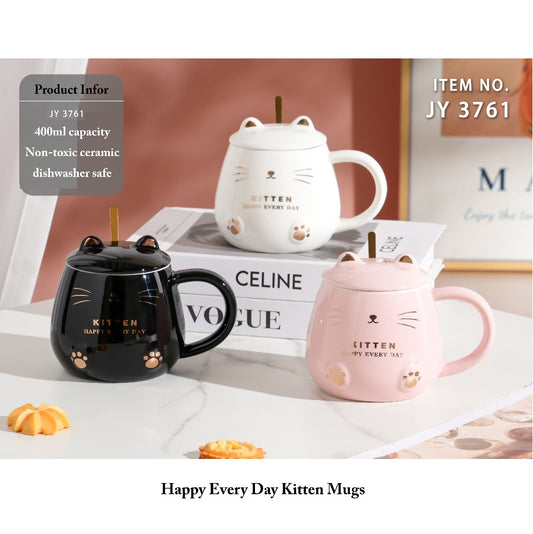 JY3761 Happy Every Day Kitten Mug (1 piece)