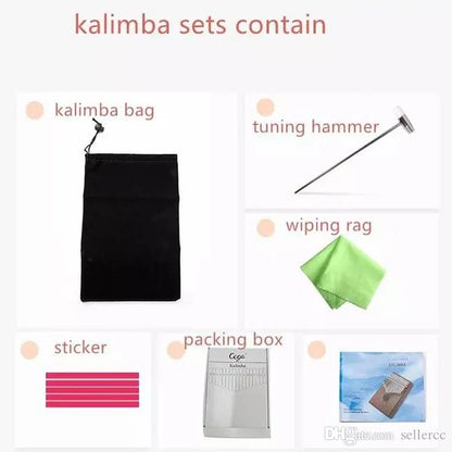 Cega Authentic 17 Keys Kalimba African Mahogany Wood Thumb Piano - Reindeer DW