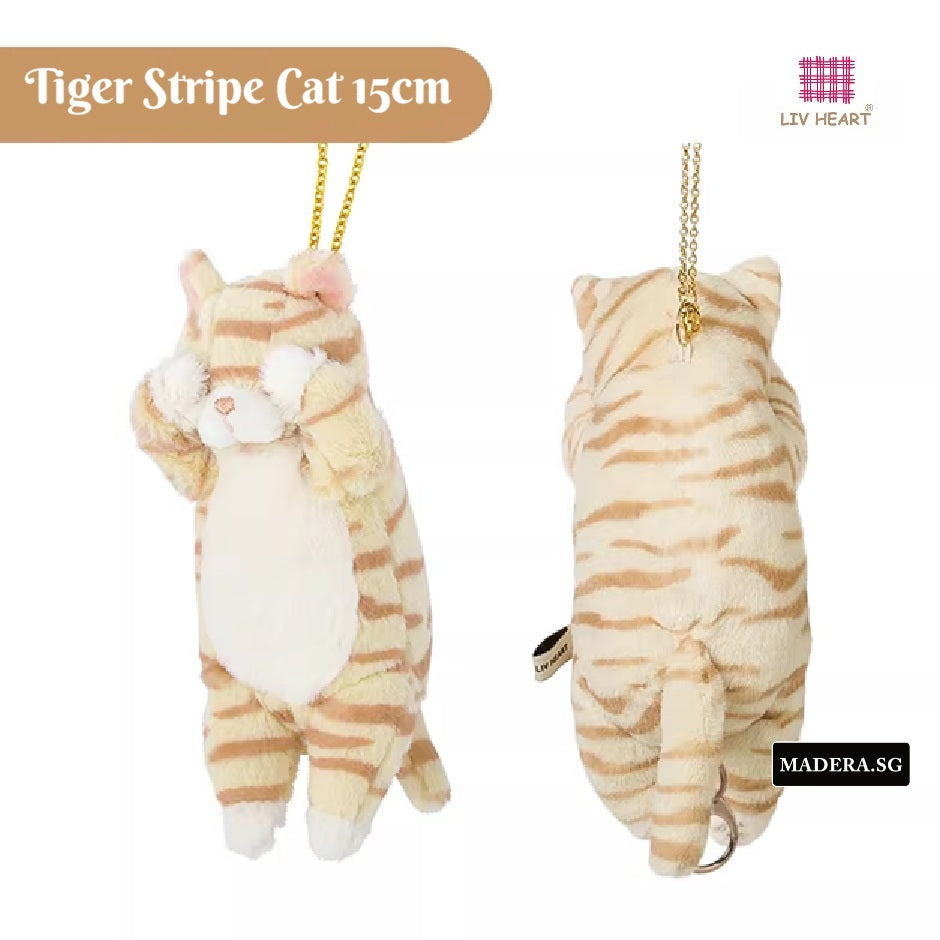 Keychain Pendant Liv Heart Sorry Tiger Stripe Cat 15cm