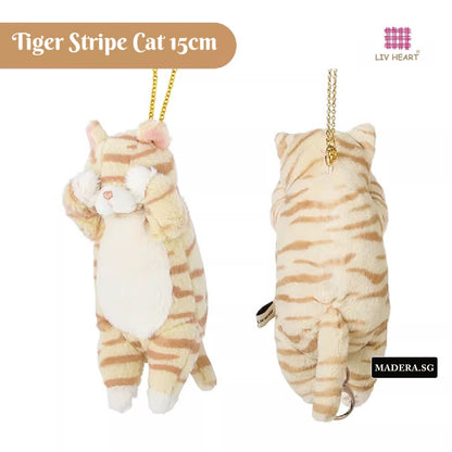 Keychain Pendant Liv Heart Sorry Tiger Stripe Cat 15cm