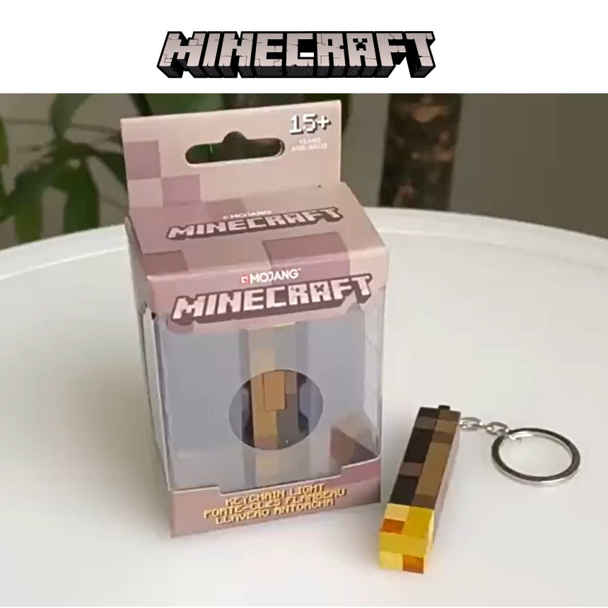 Keychain Keyring Pendant Minecraft Torch