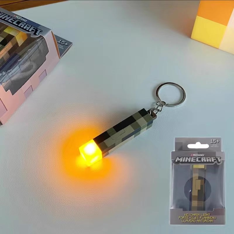 Keychain Keyring Pendant Minecraft Torch