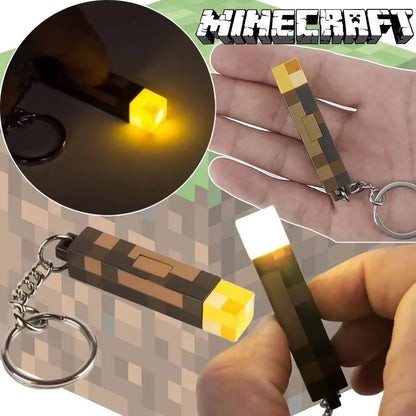 Keychain Keyring Pendant Minecraft Torch