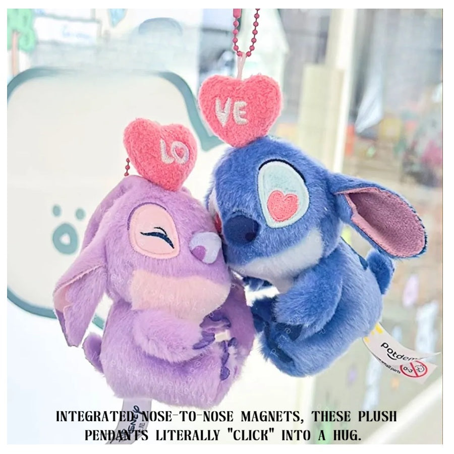 Keychain Keyring Authentic Disney Stitch & Angel in Love 9cm (Very Rare Edition)