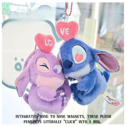 Keychain Keyring Authentic Disney Stitch & Angel in Love 9cm (Very Rare Edition)
