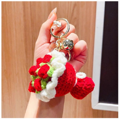 Keychain Crochet Flower Bouquet