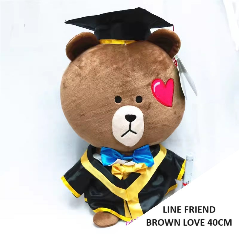 PL GRADUATION BEAR BROWN LOVE 40CM