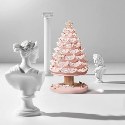 ME-2586001 Christmas Tree Rotating with Melody Pink 20cm