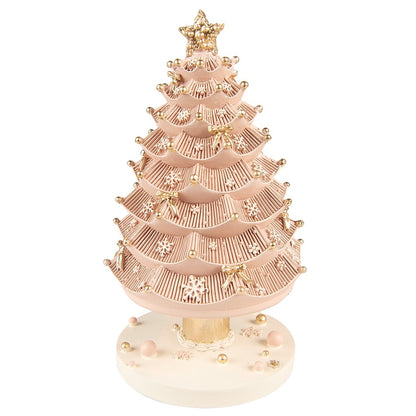 ME-2586001 Christmas Tree Rotating with Melody Pink 20cm