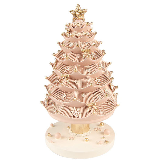 ME-2586001 Christmas Tree Rotating with Melody Pink 20cm