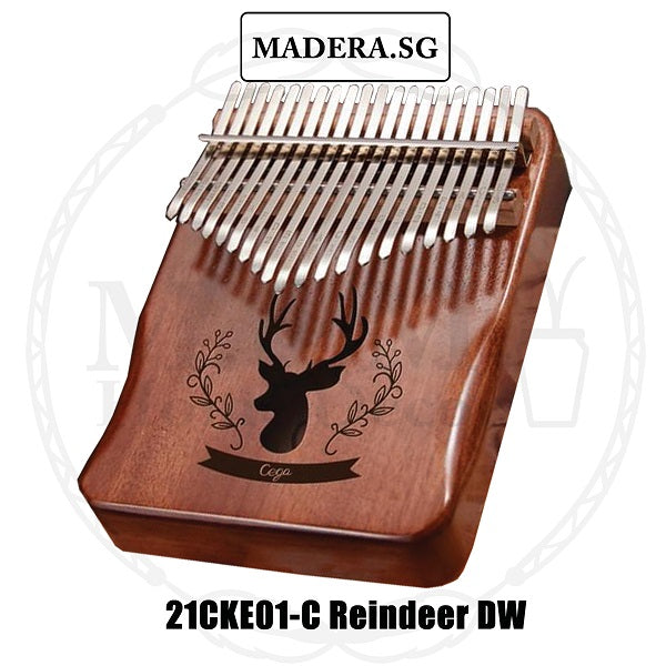 Cega Authentic 21 Keys Kalimba African Mahogany Wood Thumb Piano - Reindeer DW