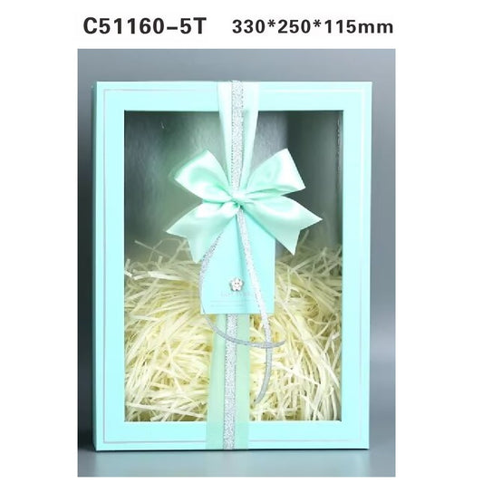 C51160 Star Rectangular Turquoise Open Gift Box