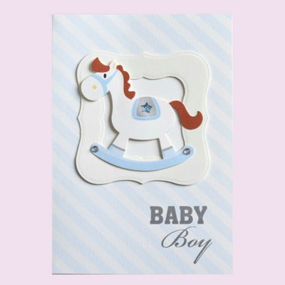 GC BABY BOY UNICORN BLUE 10.5x15cm