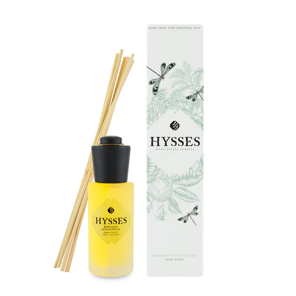 Hysses Home Scent Reed Diffuser - Bergamot Sandalwood – Madera SG