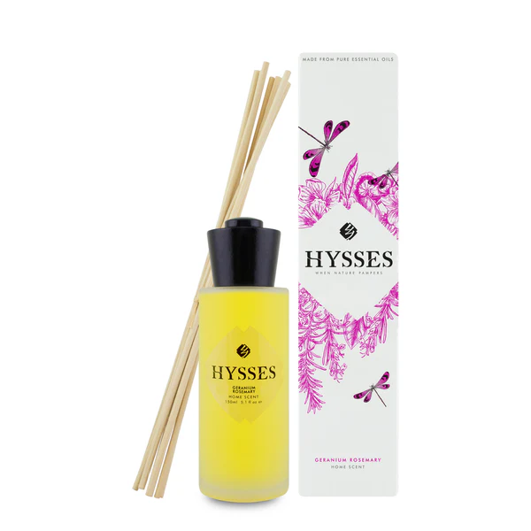 Hysses Home Scent Reed Diffuser - Geranium Rosemary