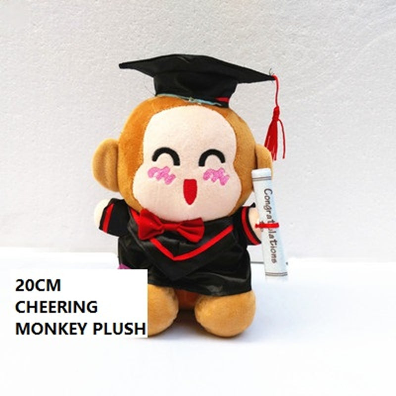 Plush Graduation Cheering Monkey 20cm