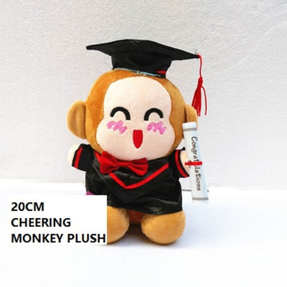 Plush Graduation Cheering Monkey 20cm