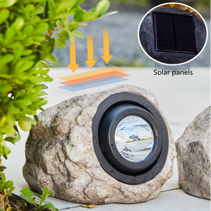 2 X Solar Powered Outdoor Waterproof LED Spotlight Lights Lamps (20 x 16cm height)