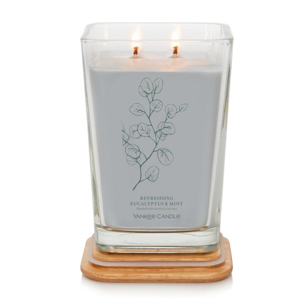 Well Living Large Square Candle - Refreshing Eucalyptus & Mint