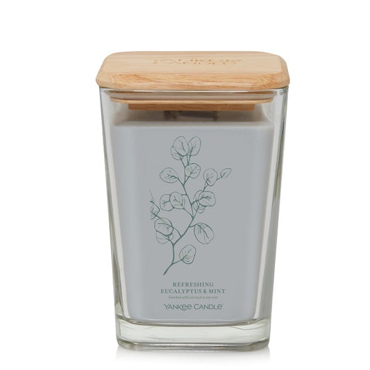 Well Living Large Square Candle - Refreshing Eucalyptus & Mint