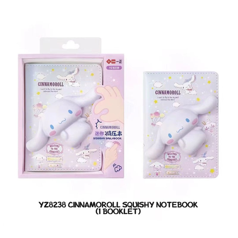 YZ8238 Cinnamoroll Squishy Notebook  (1 Booklet)