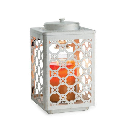 Garden Lantern Brushed Champagne Candle Warmer