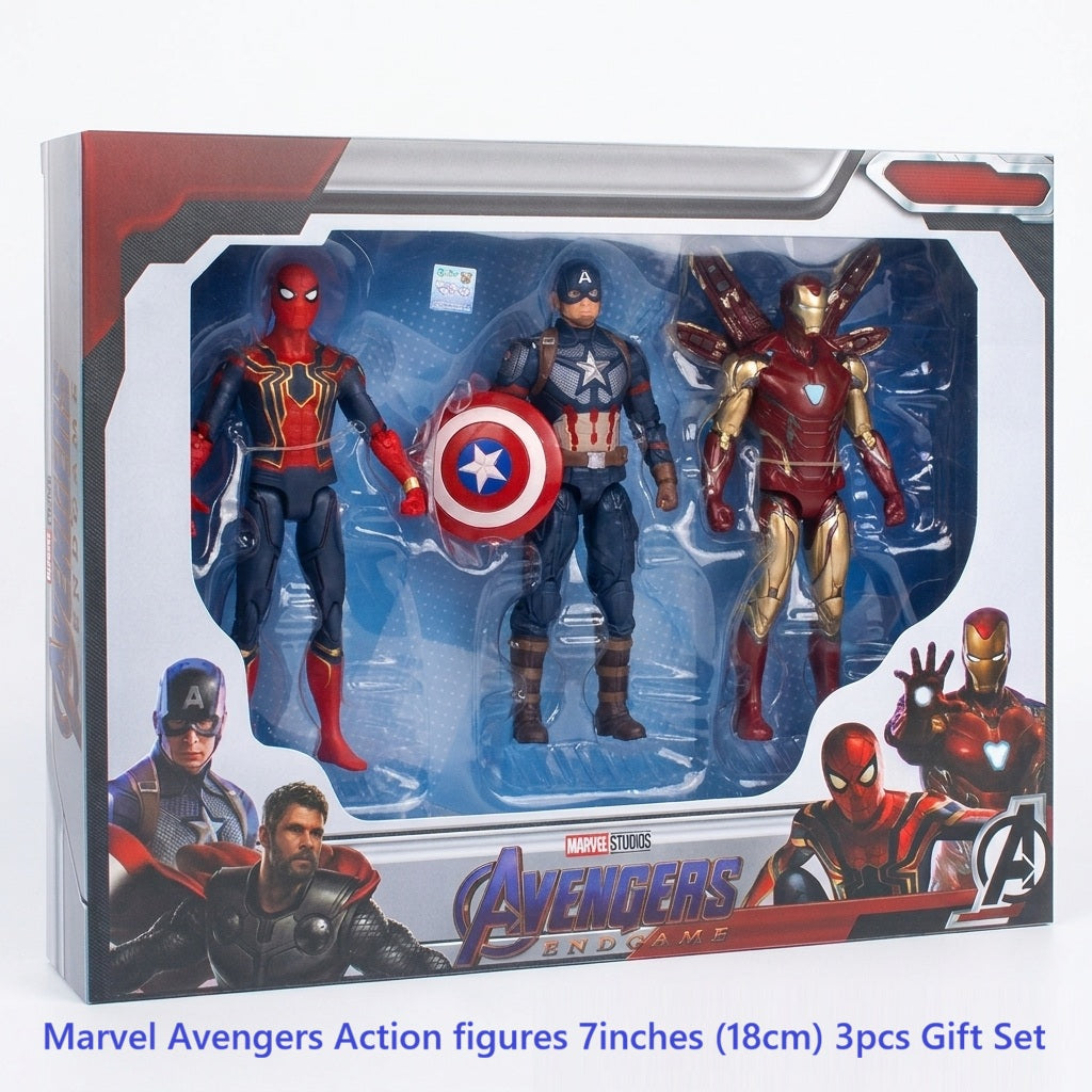 Authentic Marvel Avengers Action Figures 7inches (18cm) 3pcs Gift Set