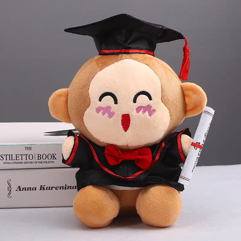 Plush Graduation Cheering Monkey 20cm