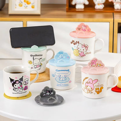 Sanrio MUG with mobile phone stand lid A3370