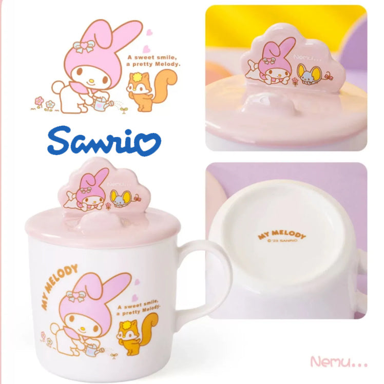 Sanrio MUG with mobile phone stand lid A3370