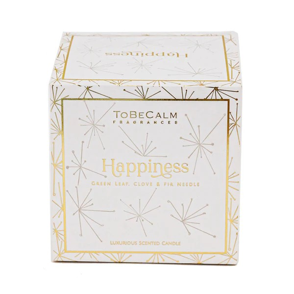 Happiness - Green Leaf, Clove & Fir Needle - Luxury Large Soy Candle