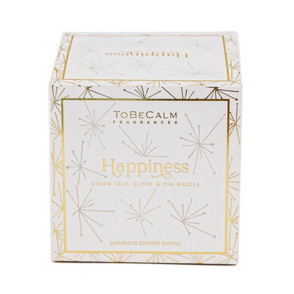Happiness - Green Leaf, Clove & Fir Needle - Luxury Large Soy Candle