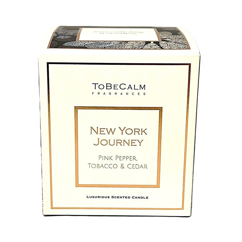New York Journey - Pink Pepper, Tobacco & Cedar - Medium Soy Candle 150gms