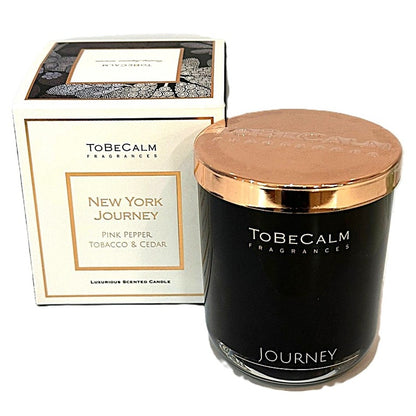 New York Journey - Pink Pepper, Tobacco & Cedar - Medium Soy Candle 150gms