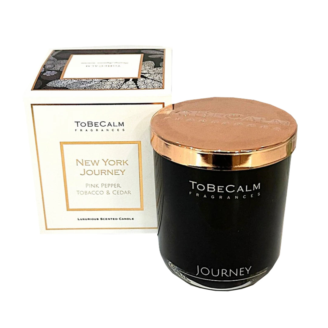 New York Journey - Pink Pepper, Tobacco & Cedar - Medium Soy Candle 150gms