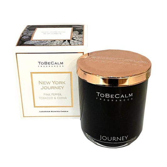 New York Journey - Pink Pepper, Tobacco & Cedar - Medium Soy Candle 150gms