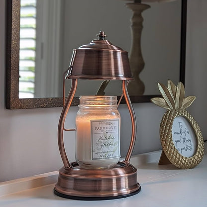 Hurricane Lantern Copper Candle Warmer