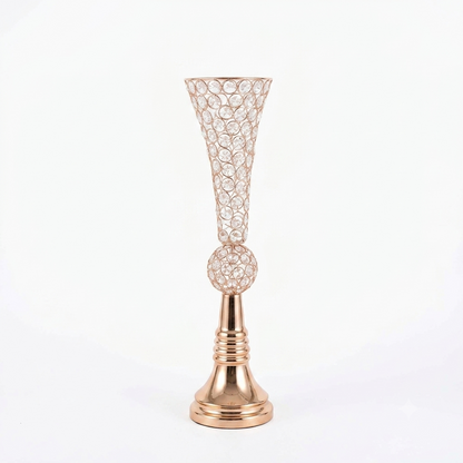 Crystal Chrome Vase H54cm