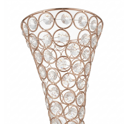 Crystal Chrome Vase H54cm