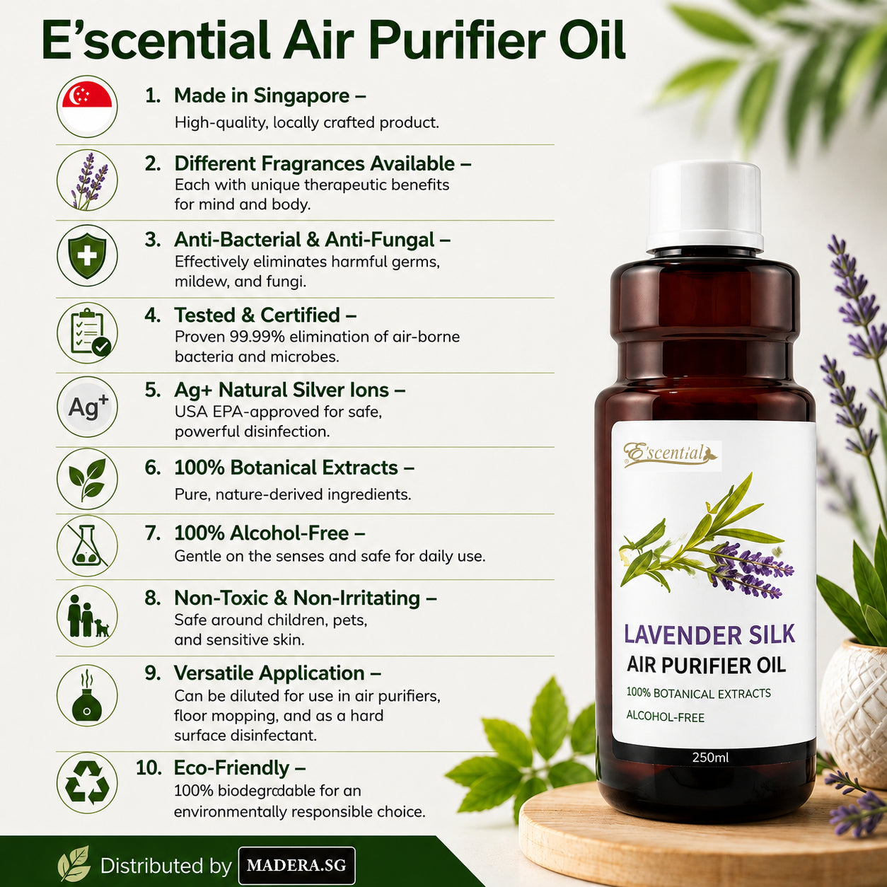 E'scential Water-Based Essential Oil Night Flight 250ml