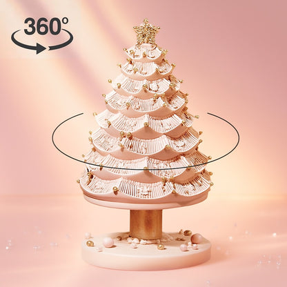 ME-2586001 Christmas Tree Rotating with Melody Pink 20cm