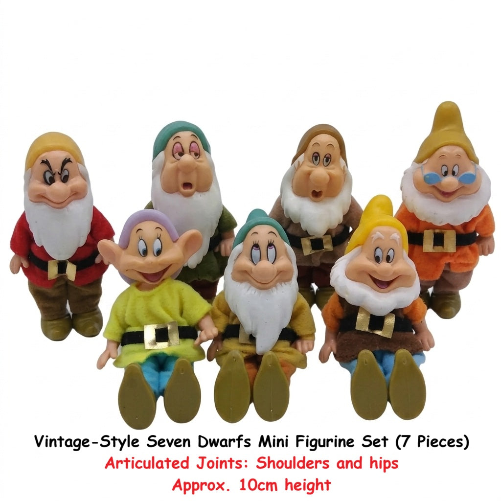 NV Seven Dwarfs Figurine Set Ornament Garden Decor Christmas 10cm (Set Of 7s)