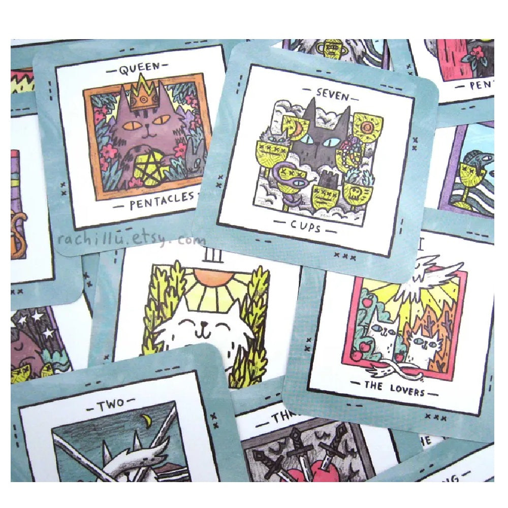 Mini Cat Tarot: Unique Cards With A Full Color Guidebook