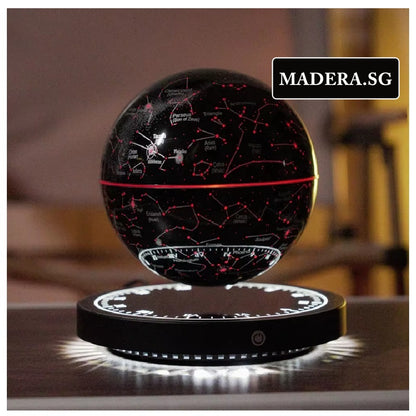 NV Maglev Levitating Constellation Ball, Levitating Star Night Light Globe (Roman Clock Design Base) 14cm
