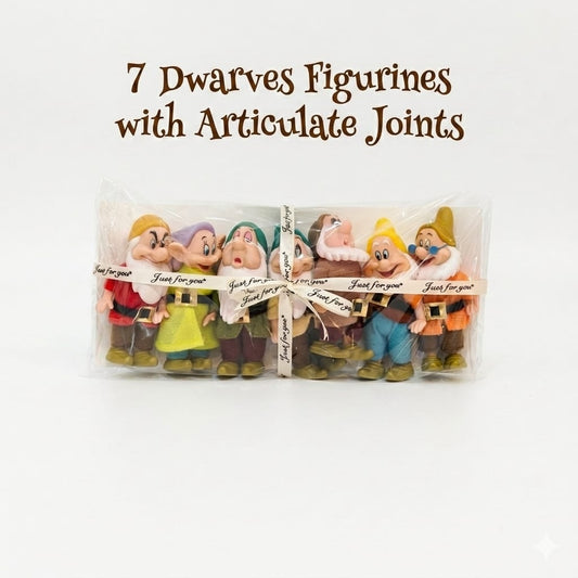 NV Seven Dwarfs Figurine Set Ornament Garden Decor Christmas 10cm (Set Of 7s)