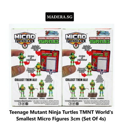 Teenage Mutant Ninja Turtles TMNT World's Smallest Micro Figures 3cm (Set Of 4s)